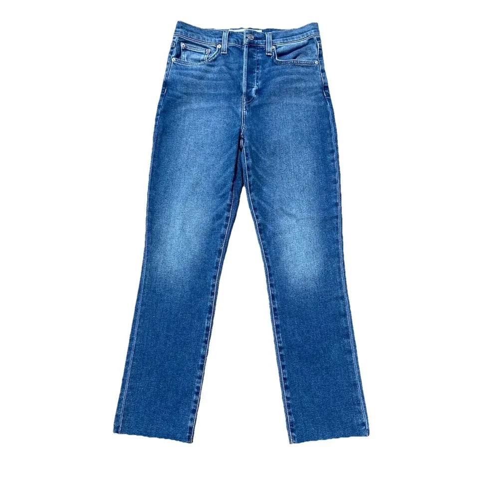 Frank & Eileen Size 27x27 Antique Blue Medium Wash Cork Straight Leg Denim Jeans - Picture 11 of 12